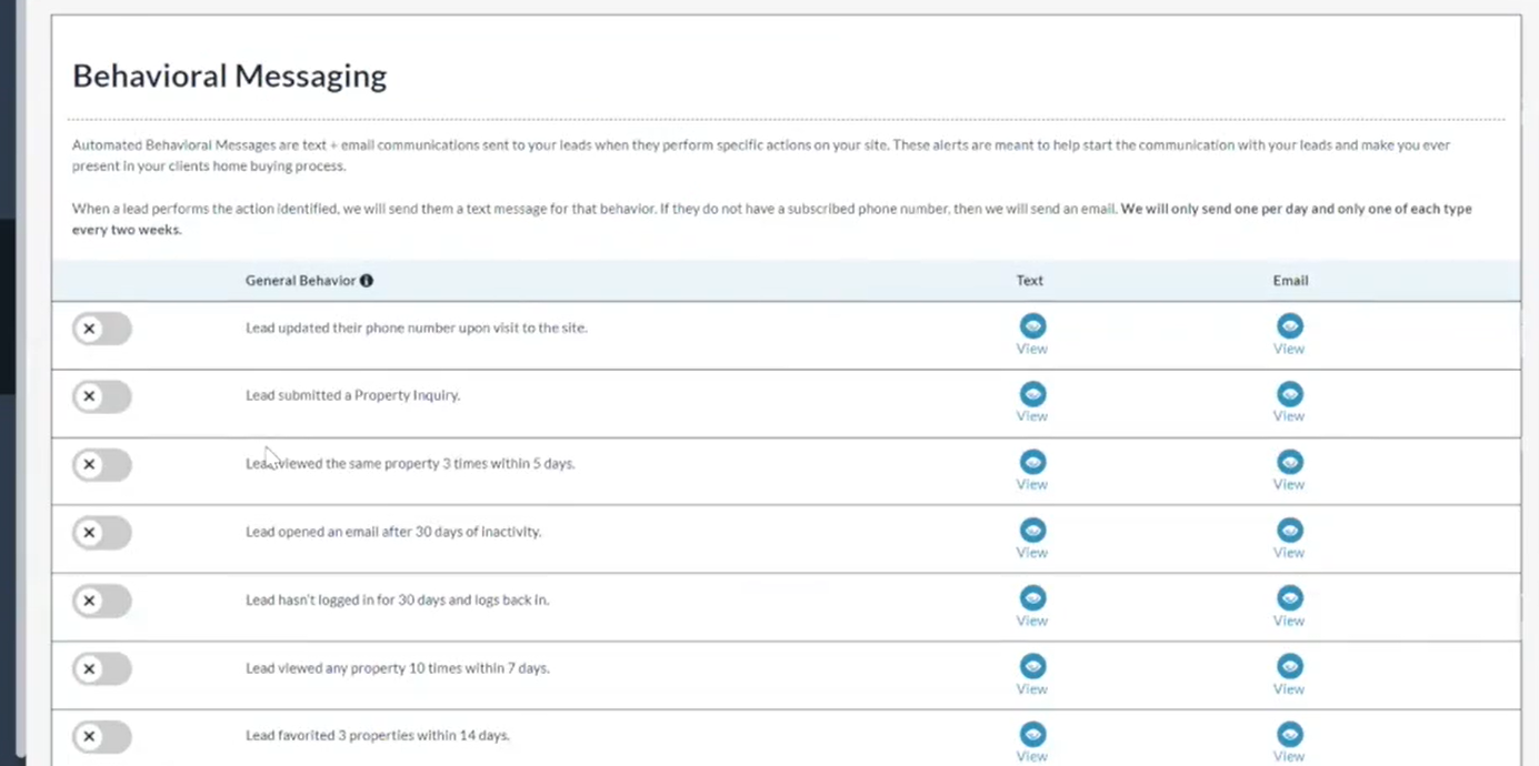 CINC Behavioral Messaging Examples