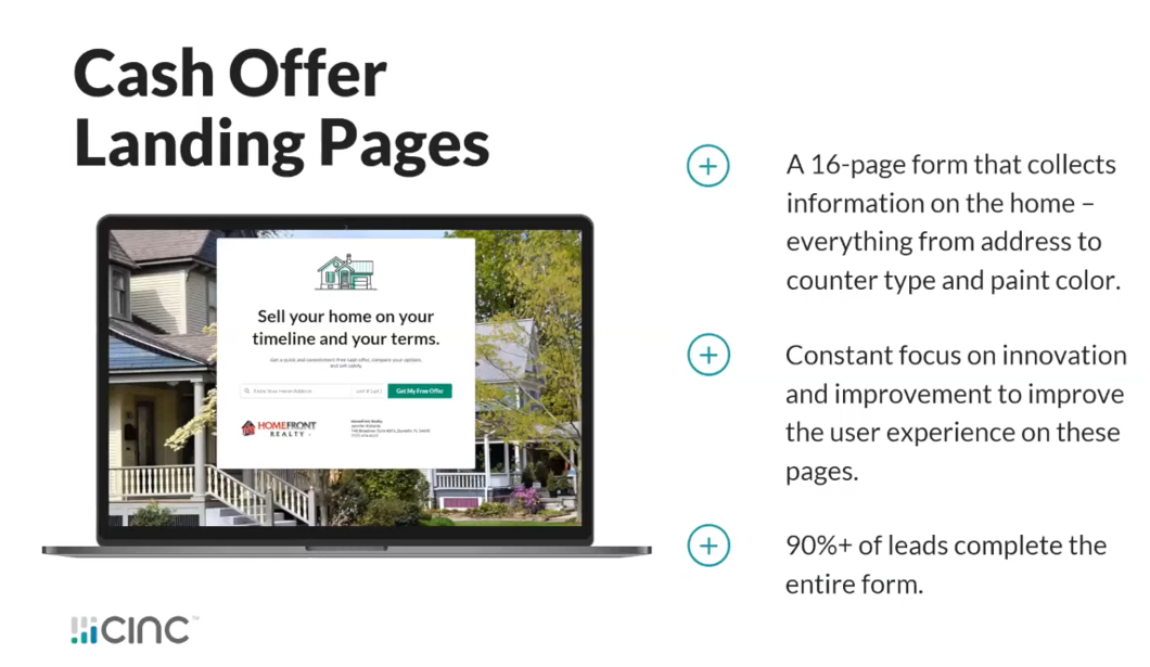 Cash Offer Landing Page Overview