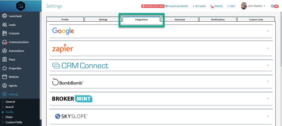 Example of CINC Technology Integrations