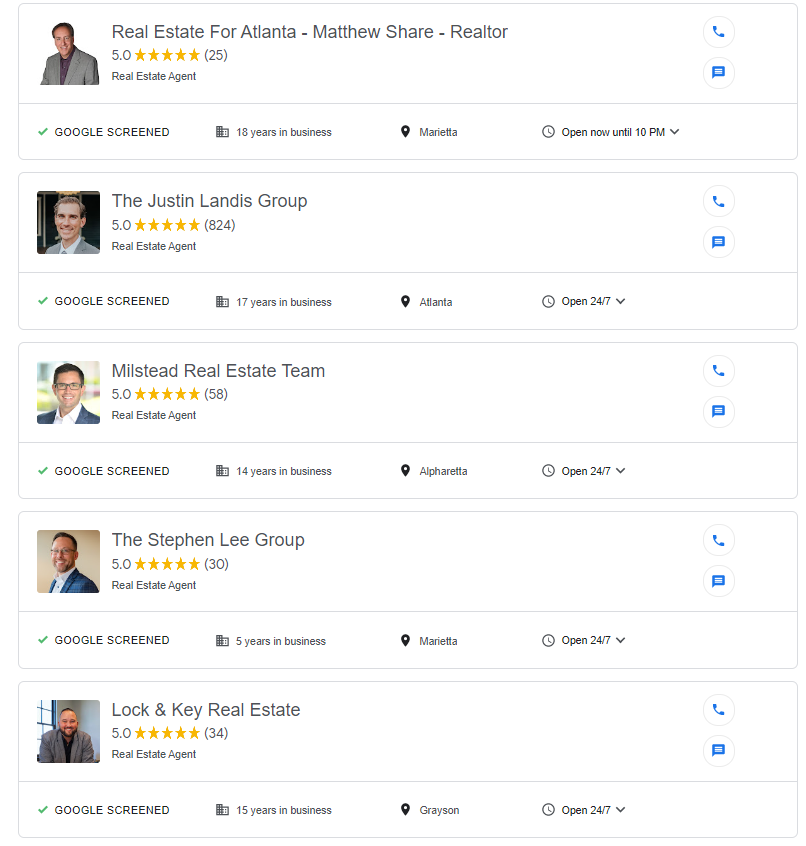 Example of Importance of Quantity and Quality Ratings on Google Local Service Ads