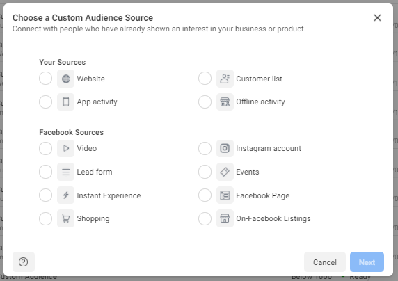 Facebook Custom Audiences