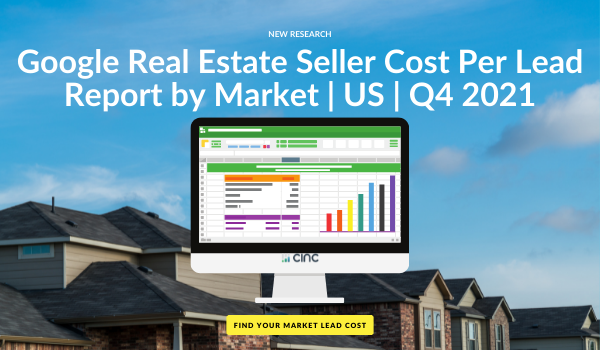 Google Real Estate Seller Cost Per Lead by Market - US -Q4 2021 (600 x 350 px)