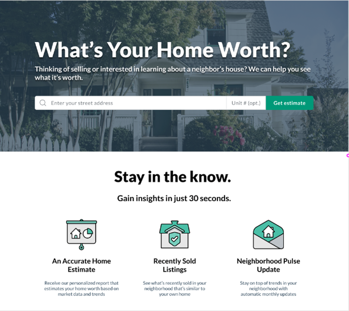 Home Evaluation Seller Lead Generation Landing Page Main