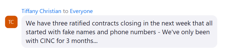 Tiffany Christian fake names chat message