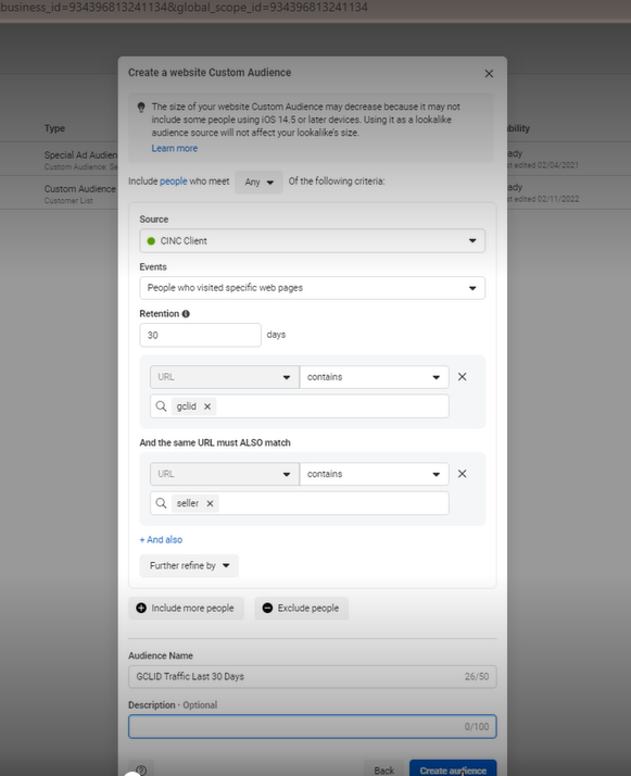 create a website custom audience(5)